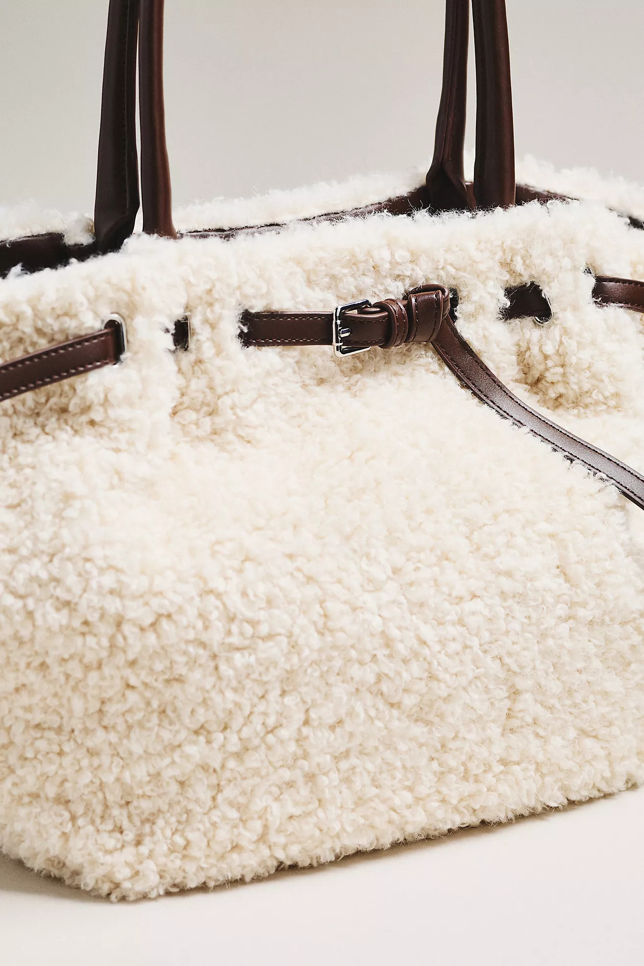 By Anthropologie Belted Sherpa Tote Bag | Anthropologie (US)