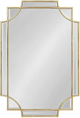 Kate and Laurel Minuette Decorative Rectangle Frame Wall Mirror in Gold Leaf, 24x35.5 Inches | Amazon (US)