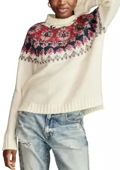 Lucky Brand Women's Fair Isle Mock Neck Pullover | Belk