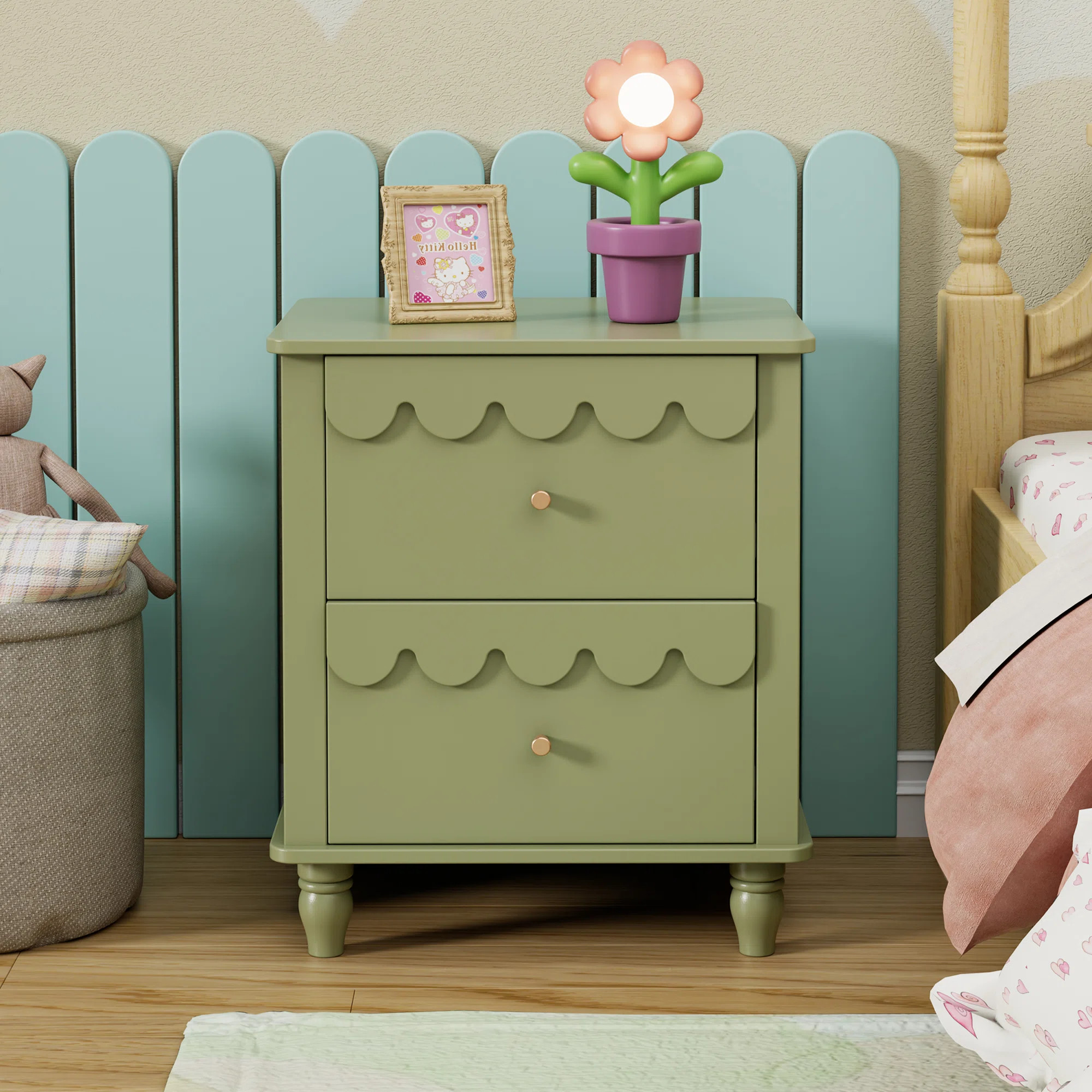 Charlton Home® Dorlan 19.7“W Cute Cloud shape Nightstand & Reviews | Wayfair | Wayfair North America