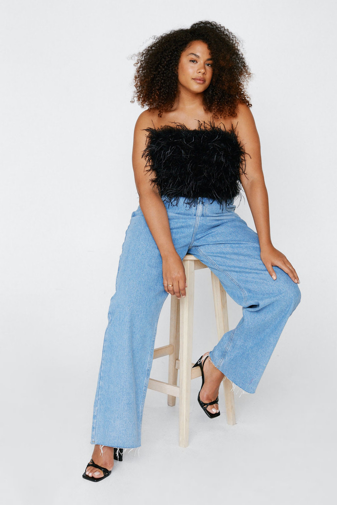 Plus Size Feather Bandeau Top | Nasty Gal (US)