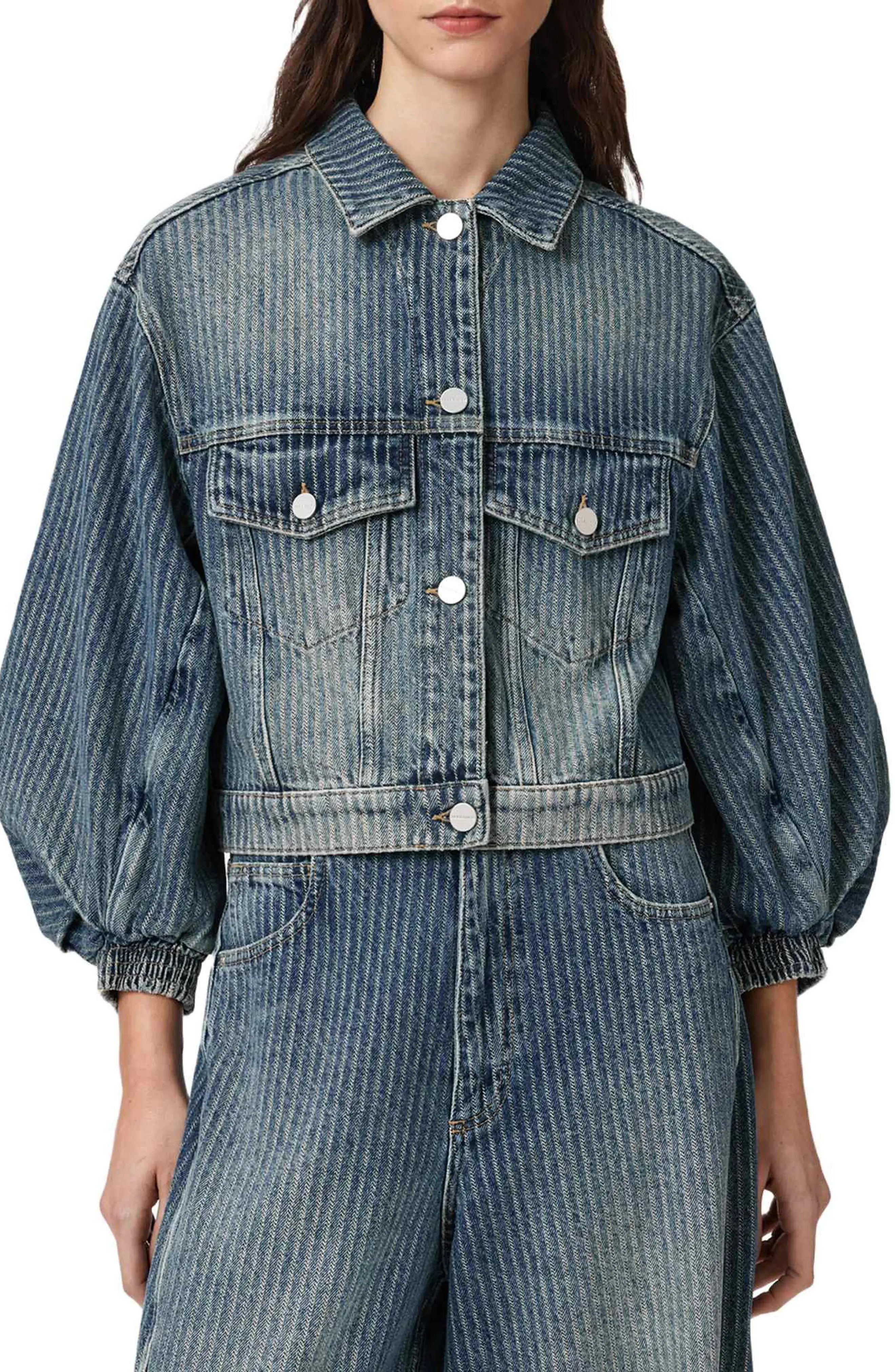 Luca Stripe Denim Jacket (Women) | Nordstrom | Nordstrom