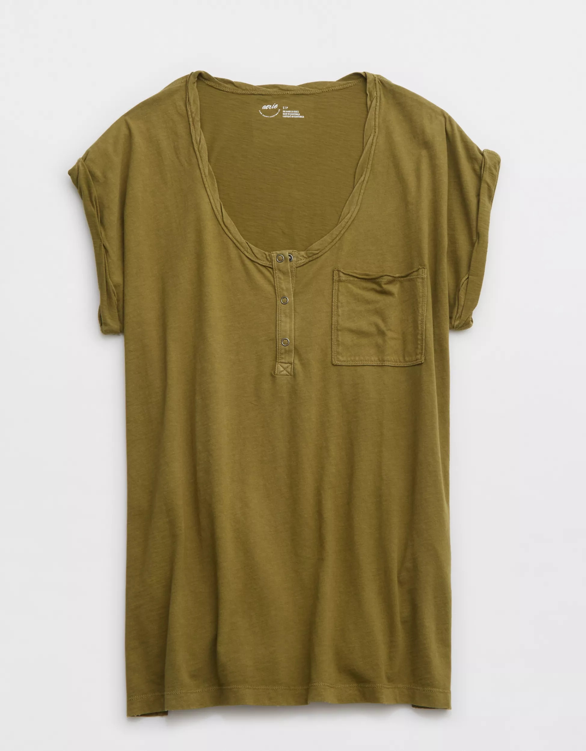 Aerie Oversized Henley T-Shirt | Aerie