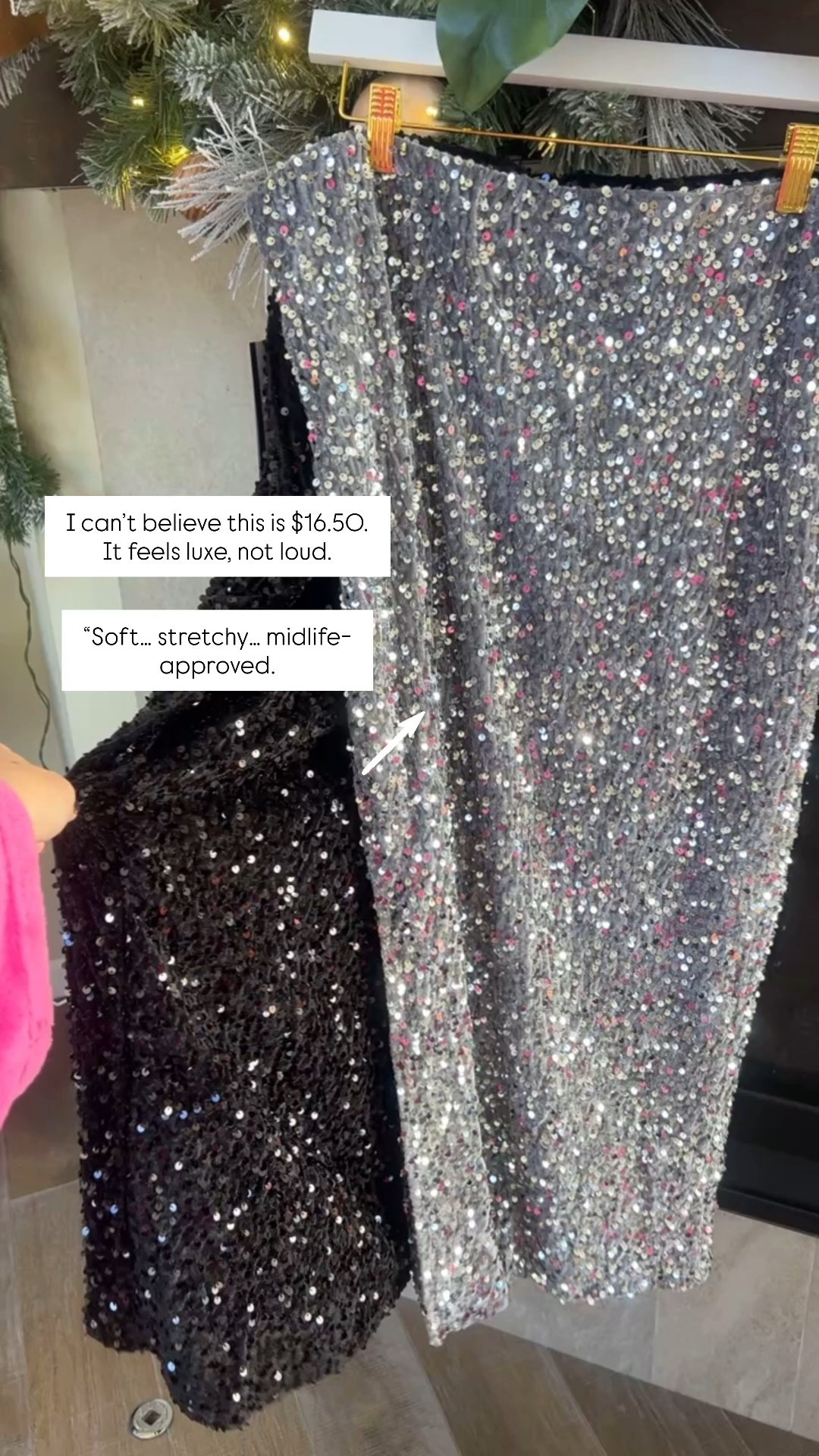 Holiday parties are coming fast… and this $16.50 skirt is the ONLY sparkle I’ve found that doesn’t cling to my belly or backside.
If you want it, grab it now before sizes disappear. ✨

Comment SKIRT and I’ll send the link.


👑"Helping you look good, feel good!" - Lindsey Denver

⬇️Sizing information:

Wearing large runs tts 

holiday outfits for women over 40, Thanksgiving outfit ideas, Christmas outfit inspo, holiday party outfits, Christmas dinner outfit, casual holiday looks, elegant holiday style, family Christmas outfits, what to wear for the holidays, cozy chic outfits, winter party looks, holiday outfit ideas 2025, Christmas outfit women, Thanksgiving dinner outfit, luxe for less holiday finds, festive outfit ideas, midlife holiday fashion, flattering holiday outfits, affordable Christmas looks, holiday capsule wardrobe 

Follow my LTK @Over40andmidlife on the @shop.LTK app to view this post and get my exclusive app-only content!

#liketkit #LTKOver40 #LTKHoliday #LTKMidsize
@shop.ltk
https://liketk.it/5zuIe