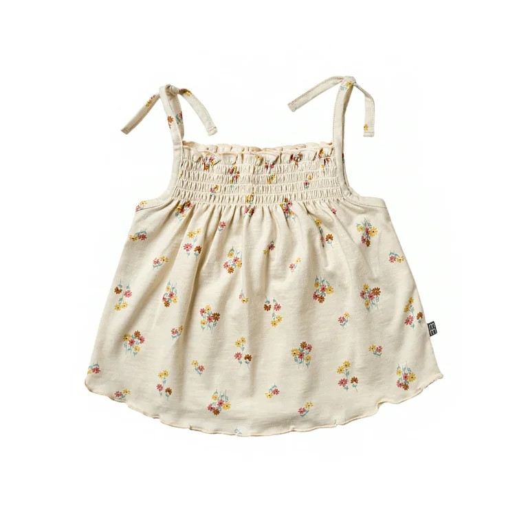 Modern Moments by Gerber Toddler Girl Organic Smocked Sleeveless Top, Sizes 12M-5T | Walmart (US)