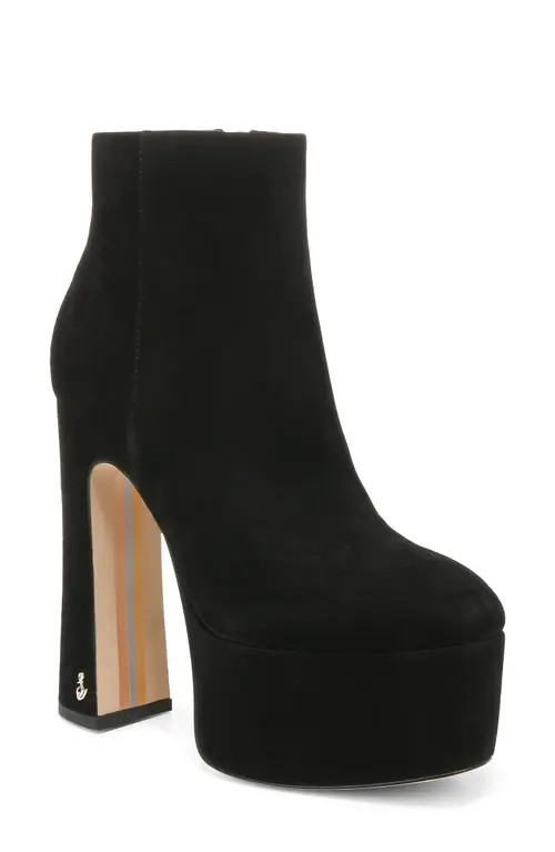 Sam Edelman Eli Platform Bootie in Black at Nordstrom, Size 11 | Nordstrom
