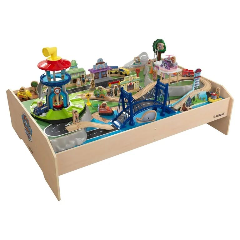 KidKraft PAW Patrol Adventure Bay Wooden Play Table with 73 Accessories | Walmart (US)