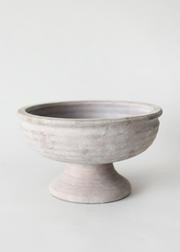 Whitewashed Compote Bowl - 6.25" Tall | Afloral (US)