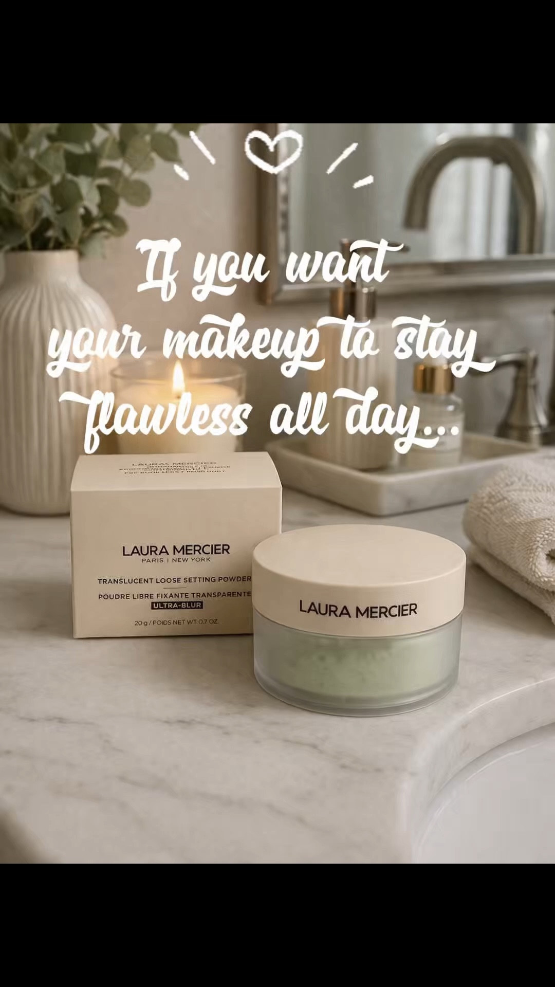 This powder is the secret to that soft, filtered makeup look ✨ The Laura Mercier Ultra-Blur Setting Powder keeps makeup in place, cuts shine, and blurs pores without looking heavy or cakey. Perfect for long days, events, or anytime you want your makeup to stay fresh.

#LauraMercier #SettingPowder #UltraBlur #MakeupRoutine #BeautyFinds 

#LTKgrwm #LTKselfcare #LTKBeauty