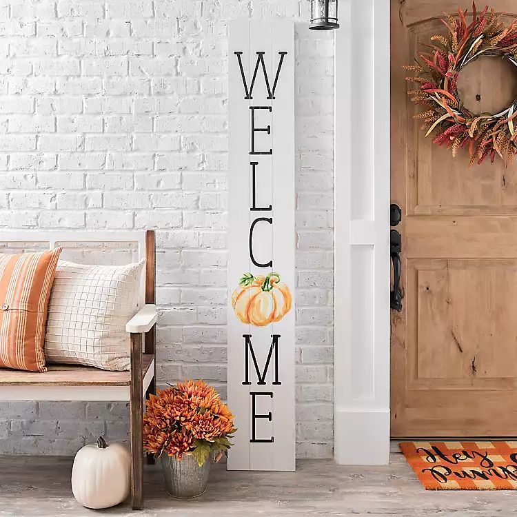 Welcome Pumpkin Porch Board | Kirkland's Home