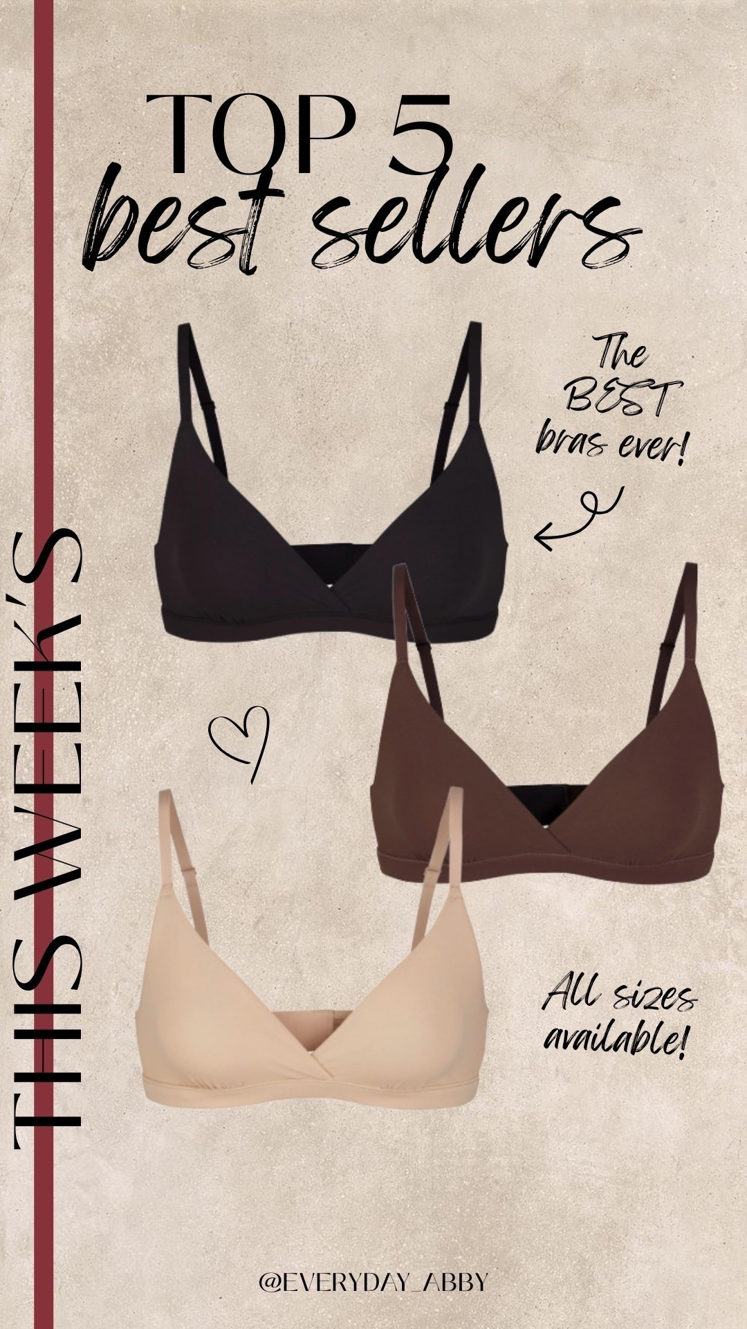 I wear this bra everyday… so comfy and supportive! Fully stocked at Nordstrom which NEVER happens! ✨🔥

#LTKgrwm #LTKootd