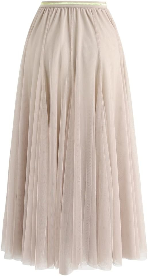 CHICWISH Women's Lilac/Cream/Grey/Pink/Black Layered Mesh Ballet Prom Party Tulle Tutu A-Line Max... | Amazon (US)