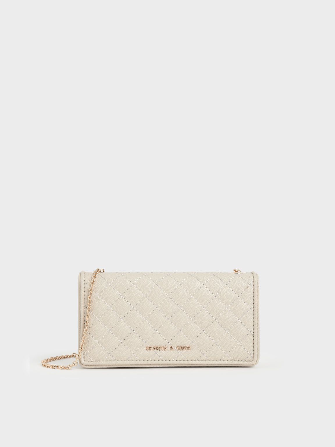 Cream Quilted Pouch | CHARLES & KEITH | Charles & Keith US