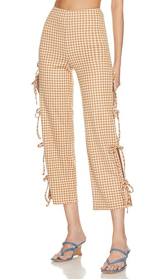 Chelsea Pant in Brown & White | Revolve Clothing (Global)