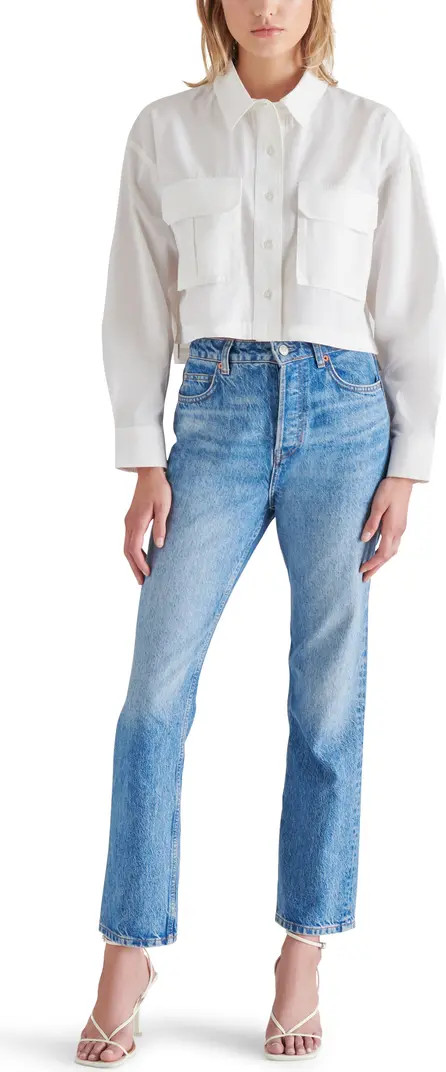 Boxy Cotton Poplin Utility Shirt | Nordstrom Rack