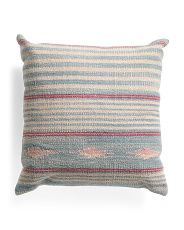 20x20 Cotton Woven Striped Pillow | TJ Maxx