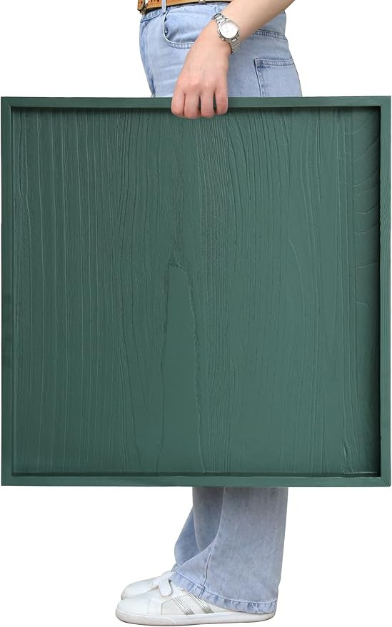 Square Ottoman Table Tray 24" - Rustic Wooden Serving Tray for Farmhouse Decorative Oversized Cof... | Amazon (US)