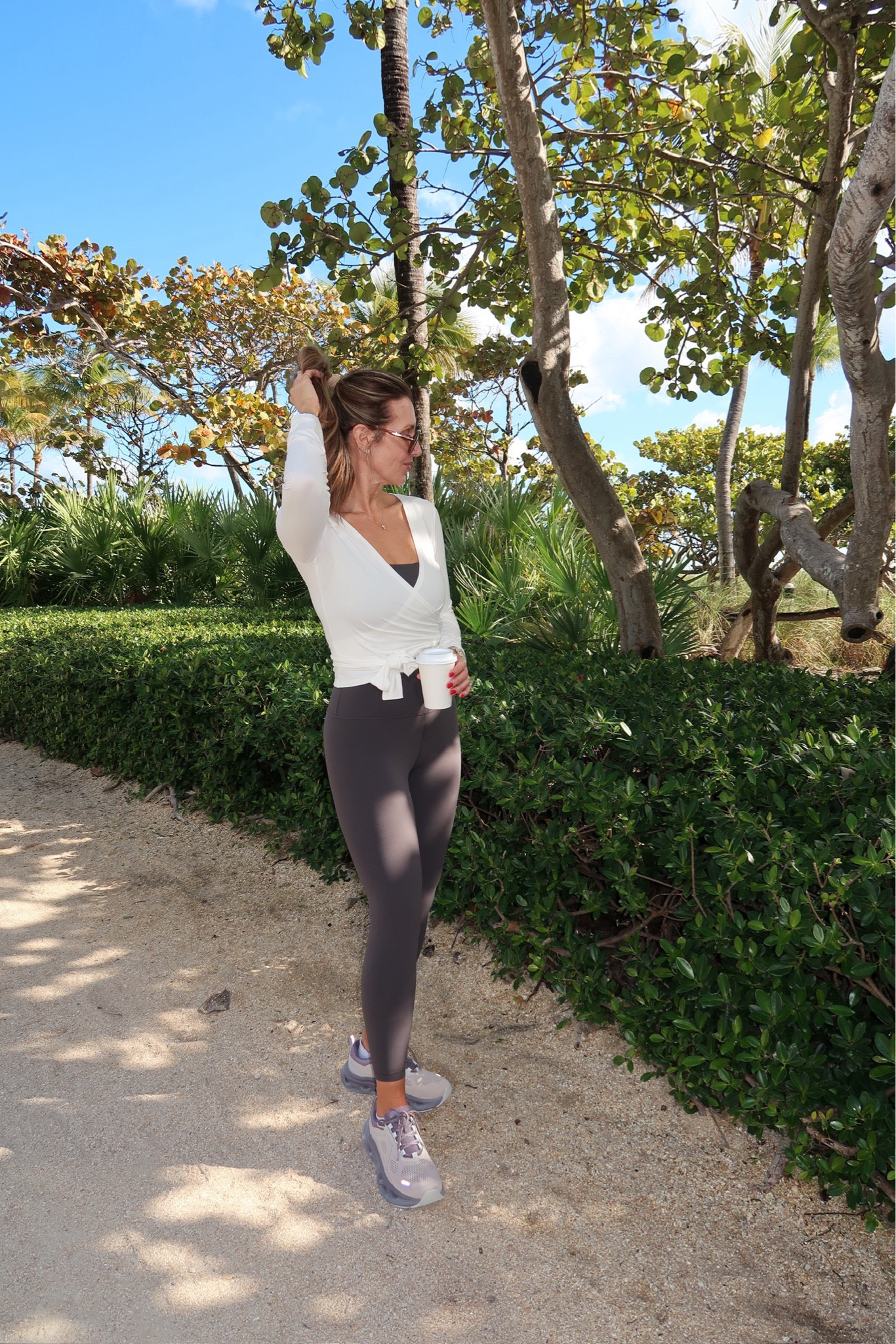 These leggings are so soft and comfortable. Love this for running errands, working out, or relaxing. 
Mom approved everyday must haves purple running my shoes working out traveling mom on the go soft comfortable wear tennis shoes affordable leggings Themominstyle 

#LTKActive #LTKmomlife #LTKTravel