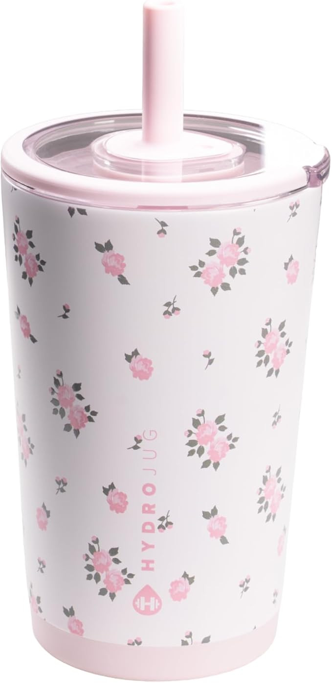 HydroJug Everyday Tumbler 14 oz – Ceramic-Lined Insulated Tumbler with Straw and Soft-Touch Lid... | Amazon (US)