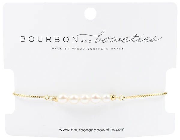 Pearl Bar Adjustable Bracelet | Bourbon and Boweties
