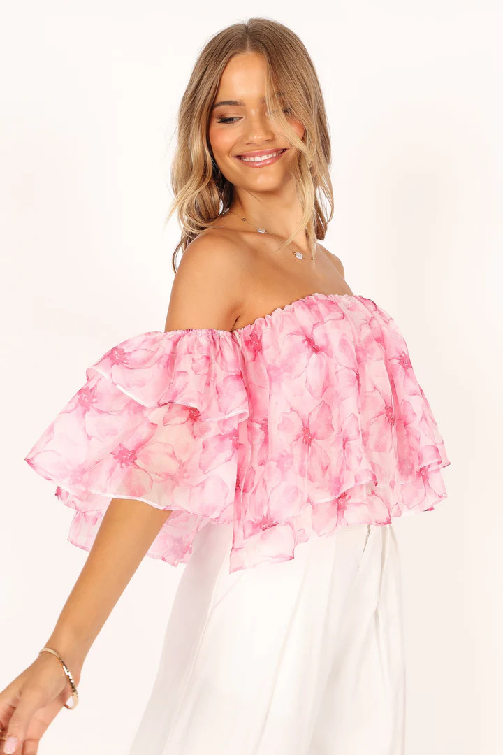 Deedi Off Shoulder Top - Pink | Petal & Pup (US)