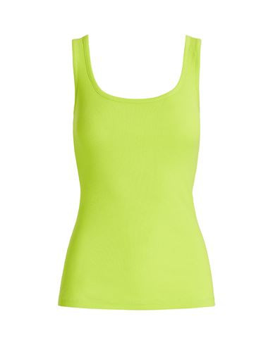 Lauren Ralph Lauren Woman Tank top Lime green Size L Cotton, Elastane | YOOX (US)
