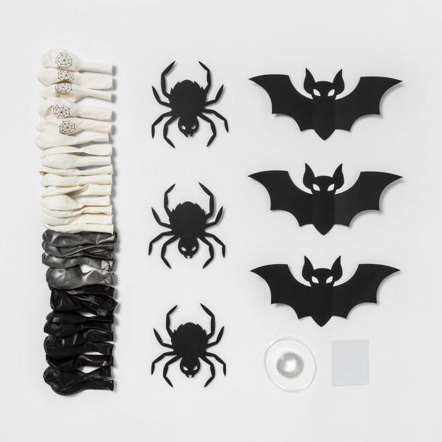 Spiders and Bats Black/White Halloween Balloon Arch Kit - Hyde & EEK! Boutique™ | Target