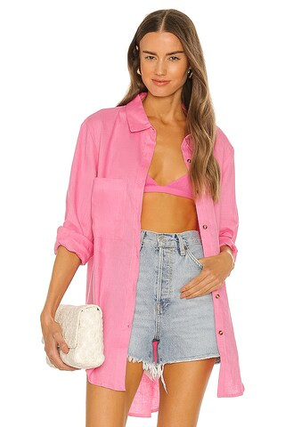 SNDYS Leo Shirt in Pink from Revolve.com | Revolve Clothing (Global)