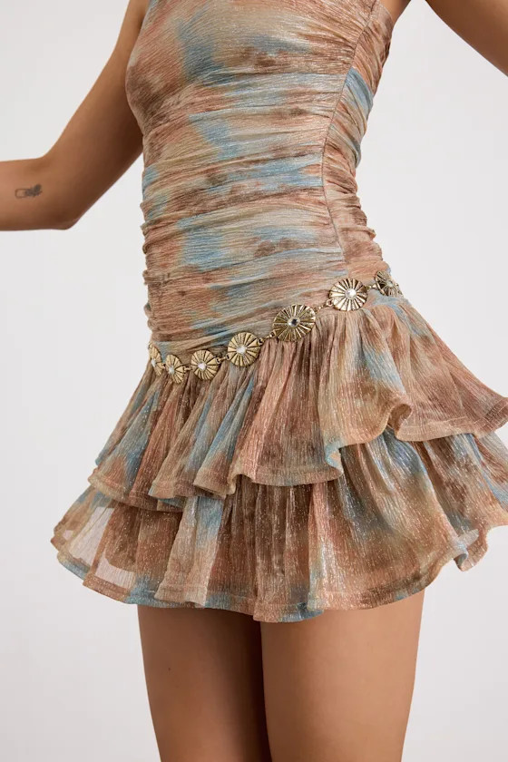 Elianna Gold Rhinestone Concho Belt | Lulus