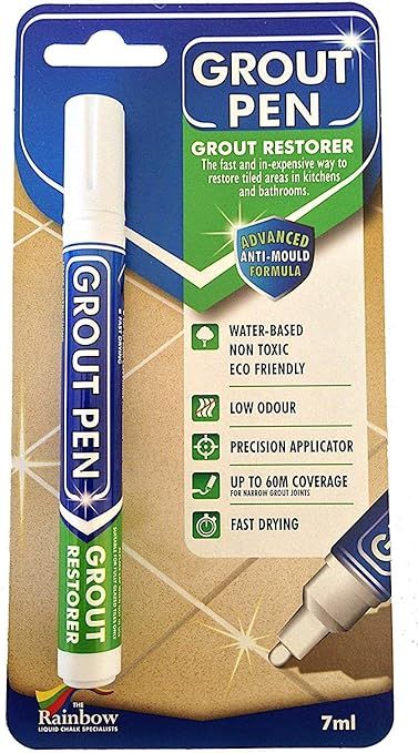 Grout Pen White - Ideal to Restore the Look of Tile Grout Lines | Amazon (US)