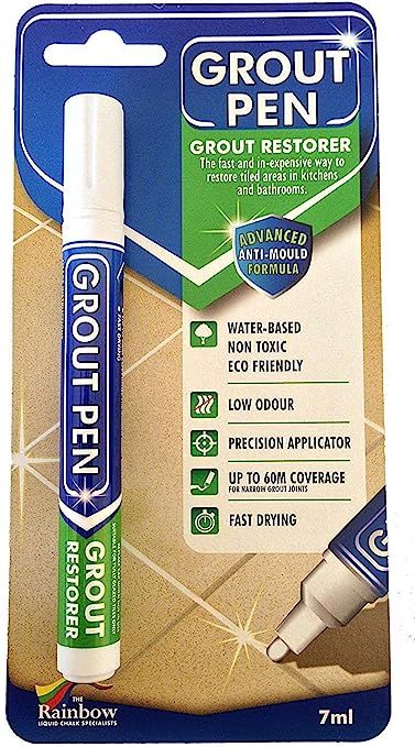 Grout Pen White - Ideal to Restore the Look of Tile Grout Lines | Amazon (US)