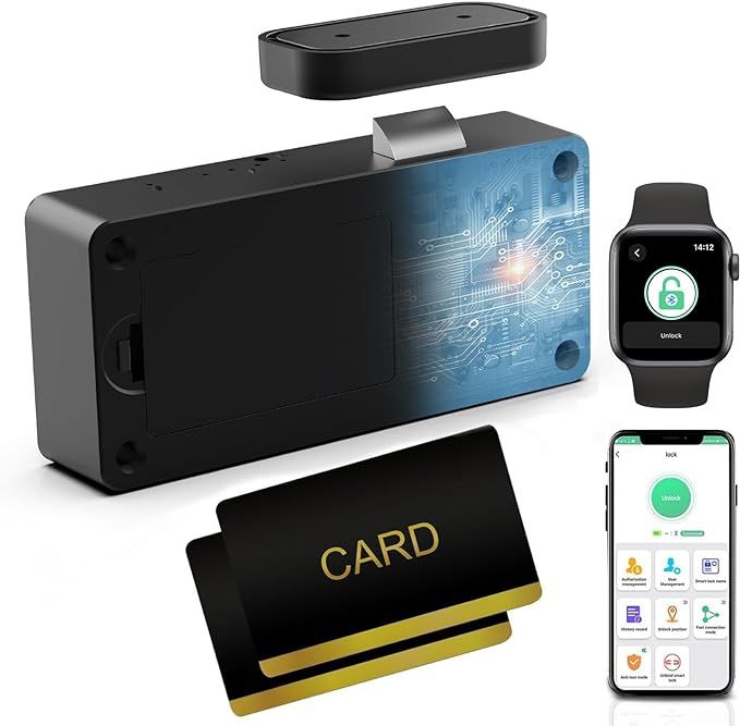 Drawer Lock RFID Card NFC Hidden Cabinet Lock for Kitchen Pantry Furniture eLinkSmart Cupboard Do... | Amazon (US)
