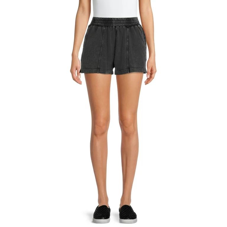 Time And Tru Women's Washed Finish Pull-On Shorts - Walmart.com | Walmart (US)