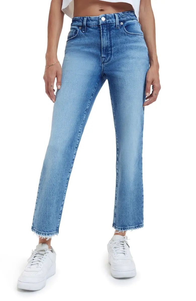 Good Icon High Waist Crop Straight Leg Jeans | Nordstrom