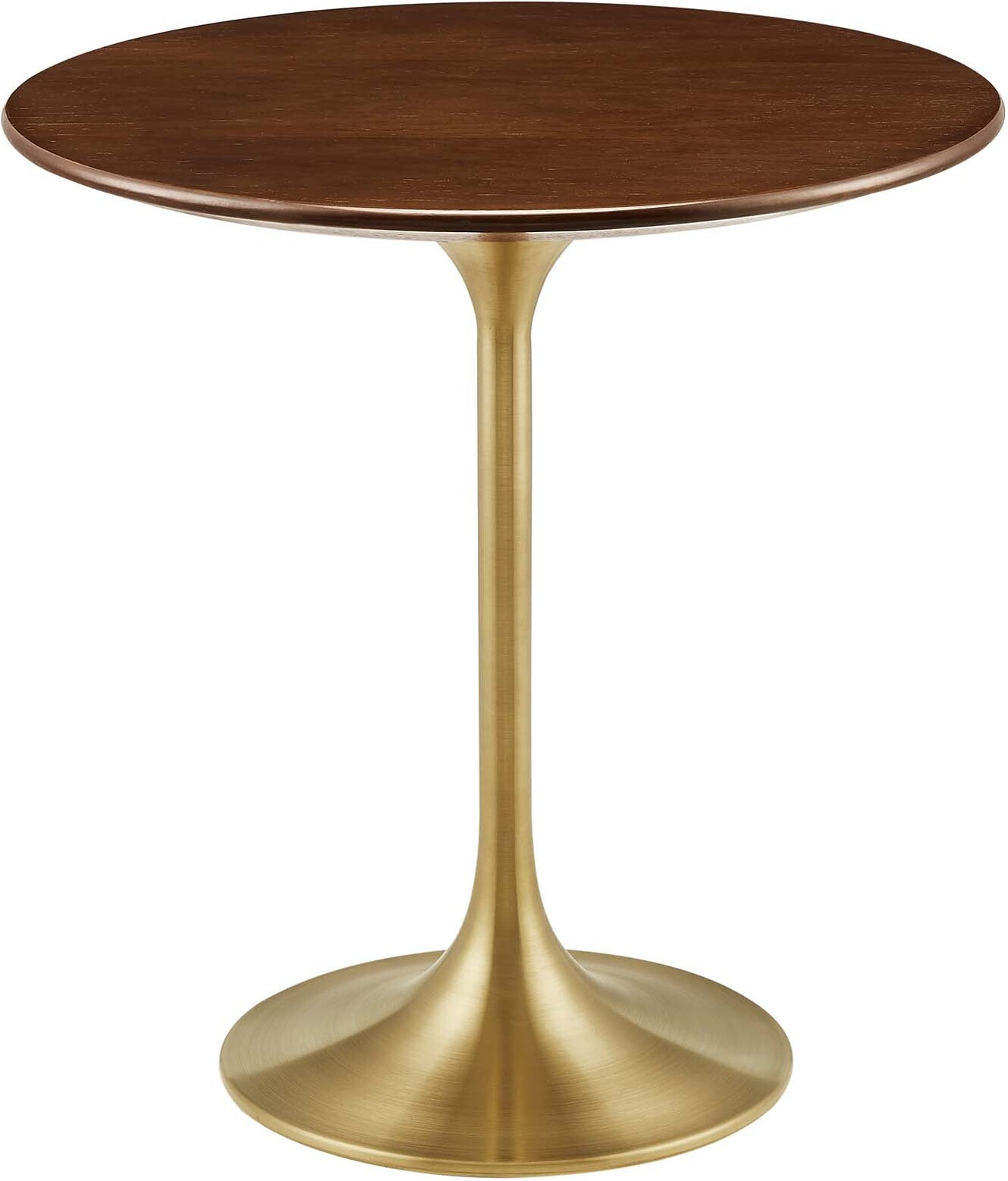 Lippa 20 Inch Round Side Table In Gold Walnut | 1stopbedrooms