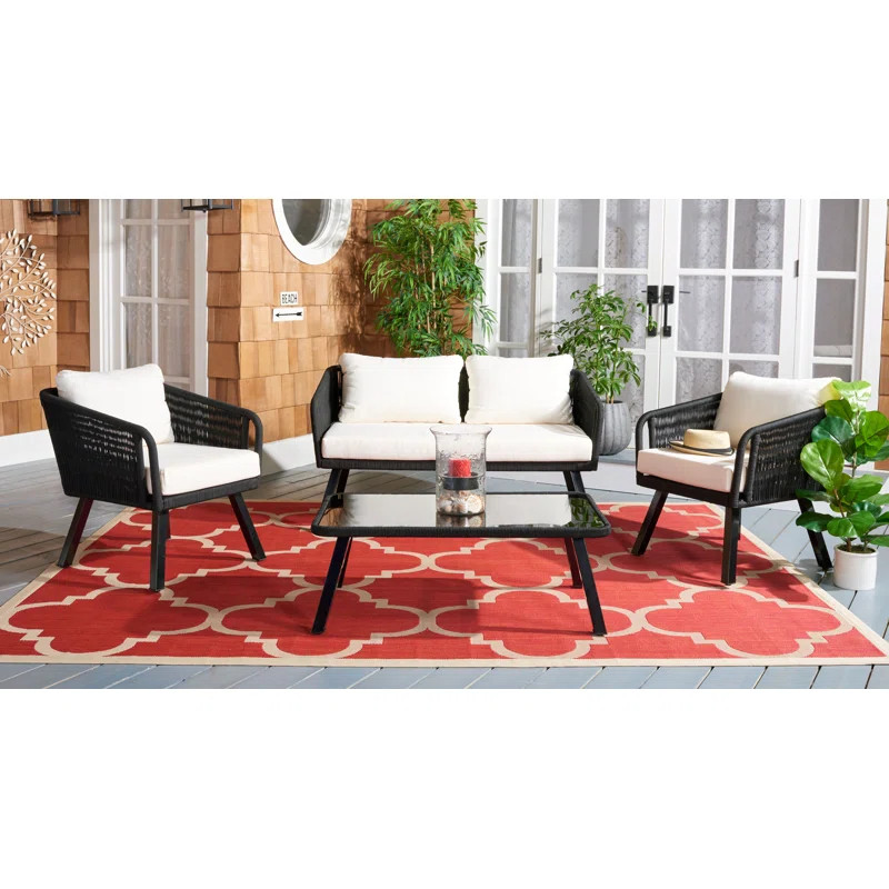 Cangelosi 4 Piece Rattan/Wicker Sofa Seating Group with Cushions | Wayfair North America