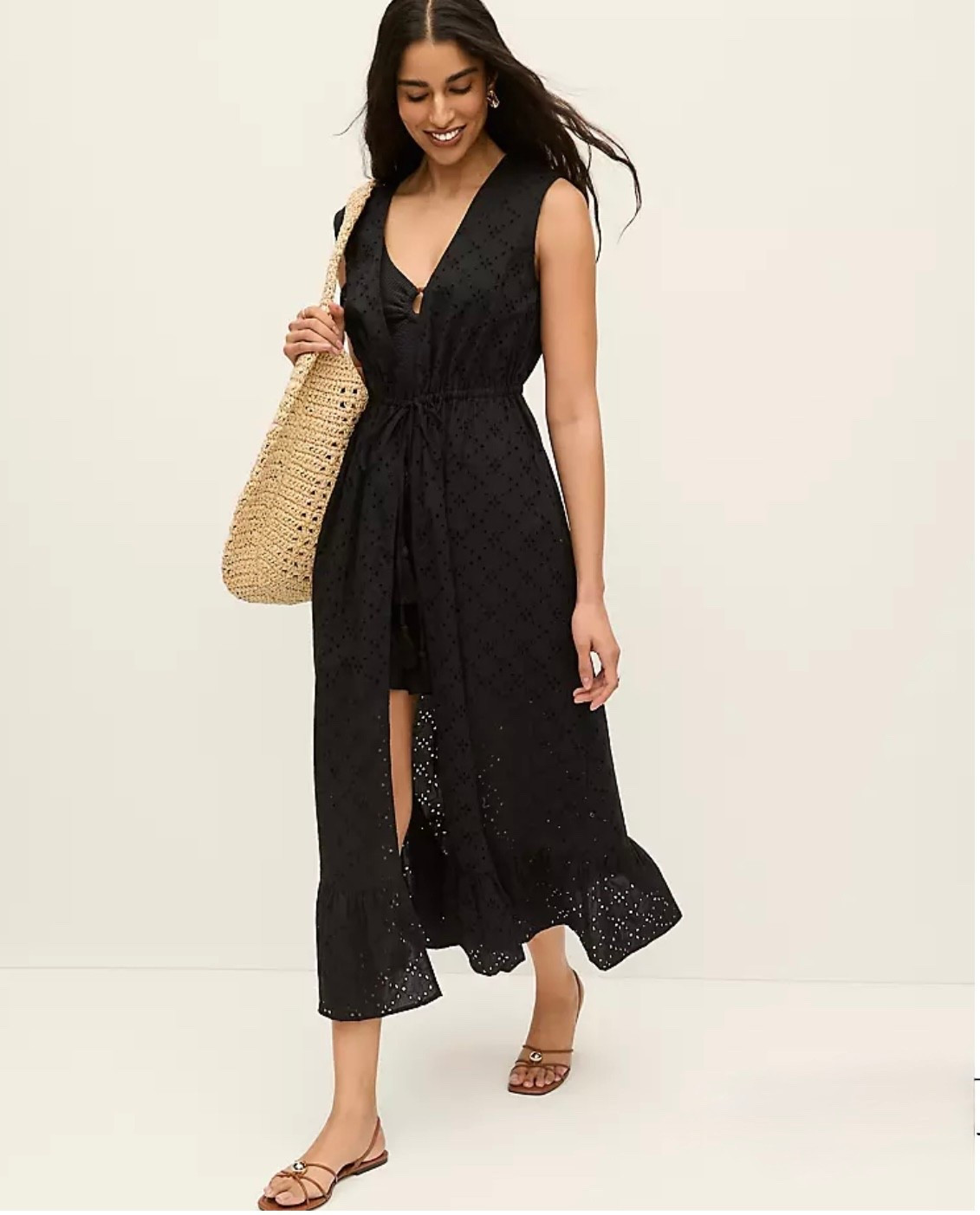 Luxe look resort wear, swim coverup, swimsuit, sandals, straw bag, vacation outfit 

#LTKTravel #LTKootd #LTKSwim