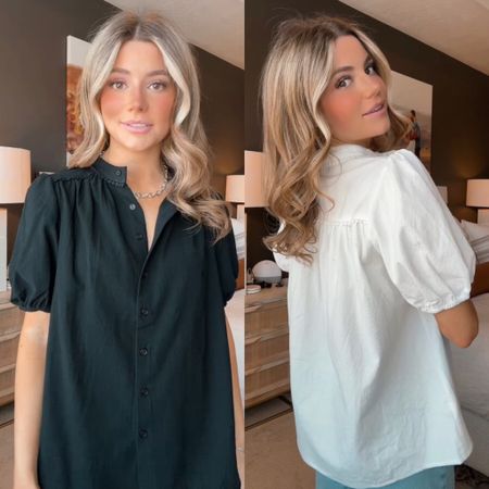 spring blouse 🖤🤍 #amazonspringfashion #puffsleeveblouse #affordablewomensclothing amazon spring fashion must have not so basic, basic poof sleeve button up blouse affordable women’s clothing

#LTKSeasonal #LTKstyletip #LTKfindsunder50