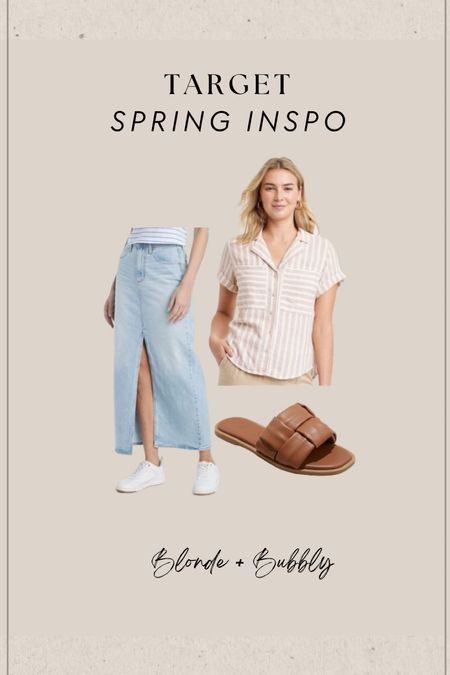 Spring outfit inspo 🌸

Denim maxi skirt. Spring outfit. Spring travel. Target. 

#LTKfindsunder50 #LTKtravel #LTKSeasonal