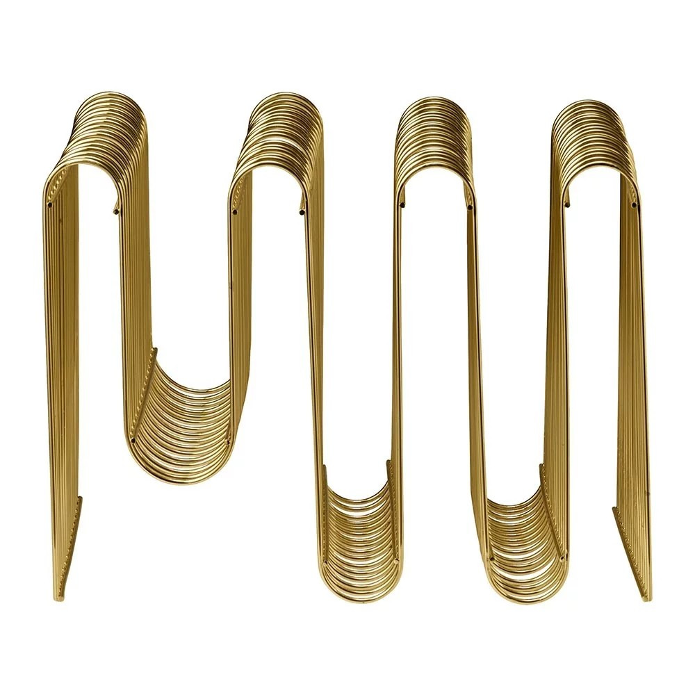 Curva Magazine Holder - Gold | Amara (UK)