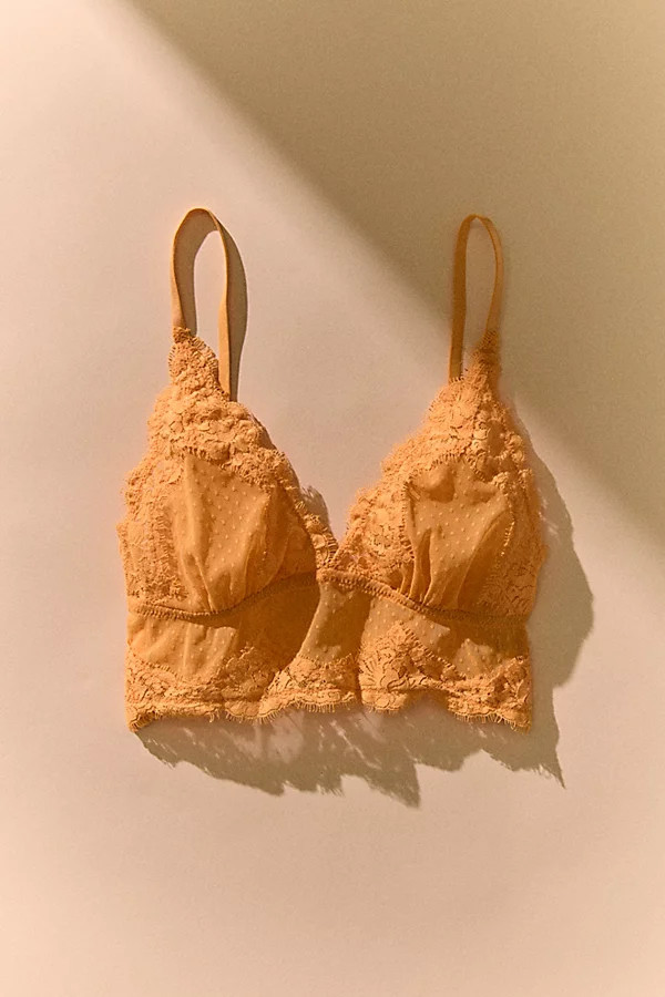 Fiona Mesh Longline V-Neck Triangle Bralette | Free People (Global - UK&FR Excluded)
