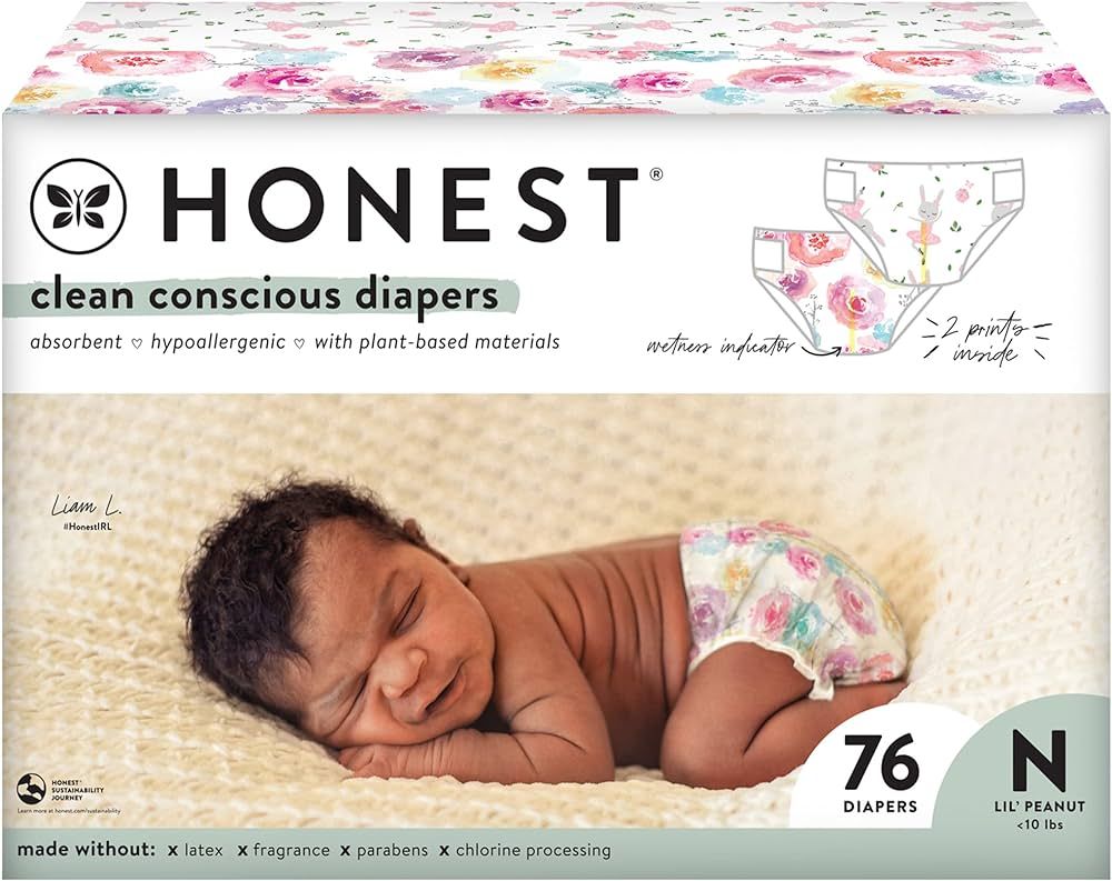 The Honest Company Clean Conscious Diapers | Plant-Based, Sustainable | Rose Blossom + Tutu Cute ... | Amazon (US)
