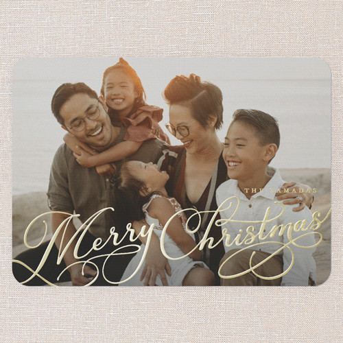 Curly Script Holiday Card | Shutterfly