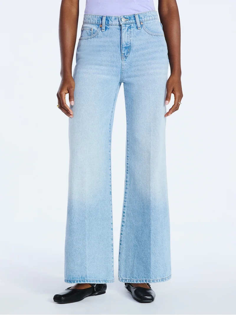 Scoop Women's and Women's Plus Slouchy Flare Relaxed Fit Jeans, 30" Inseam, Sizes 0-26W | Walmart (US)