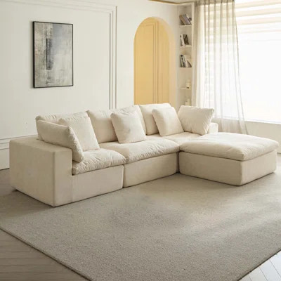 Cloud Modular Sectional Sofa, Oversized Couch with Deep Seating and Comfortable Ottoman for Cozy Living Rooms | Wayfair North America