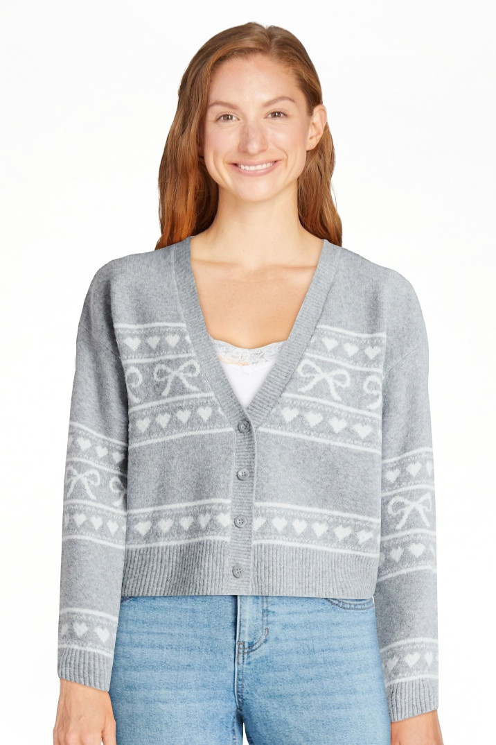 No Boundaries Button-Front Cardigan, Women's | Walmart (US)