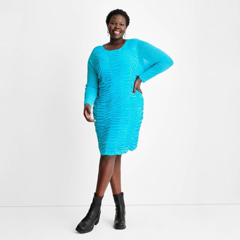 Women's Long Sleeve Ruched Bodycon Mini Dress - Future Collective™ with Gabriella Karefa-Johnso... | Target