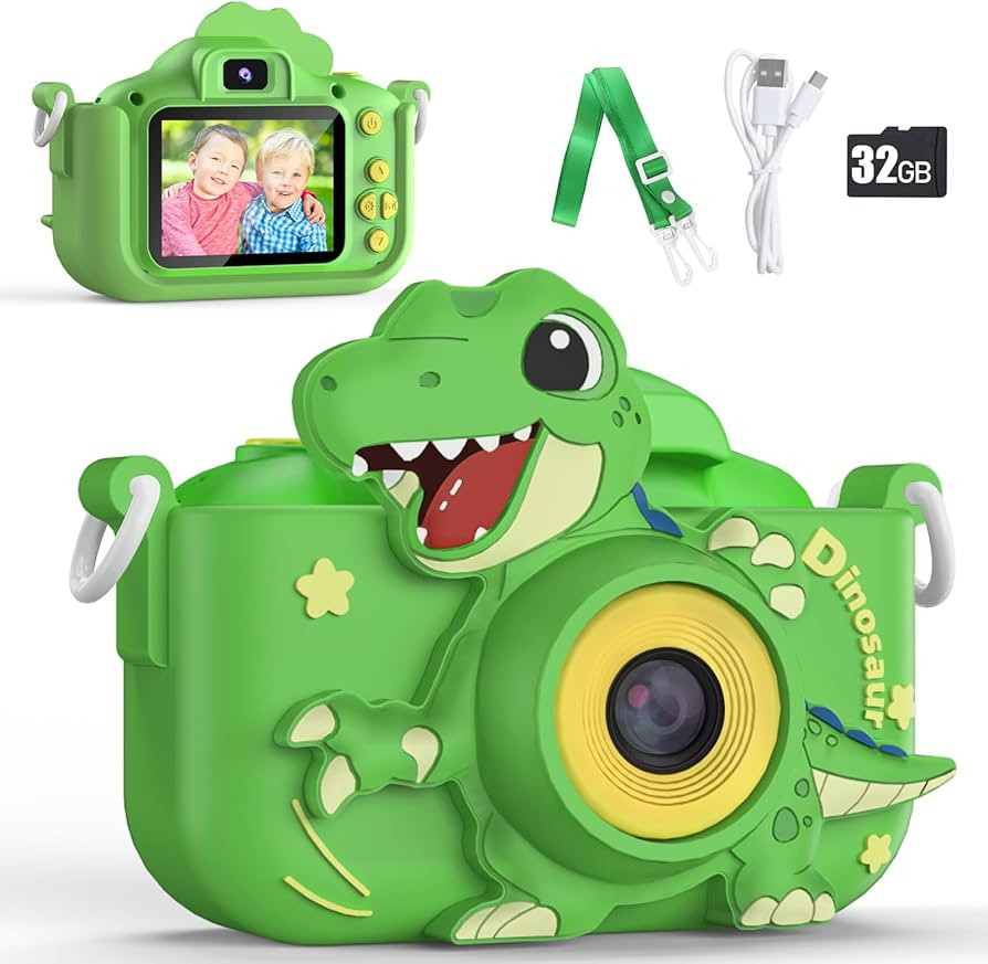 Upgraded 48MP Kids Camera for Girls Boys 3-12, Video Selfie Camera-Christmas Birthday Dinosaur Gi... | Amazon (US)