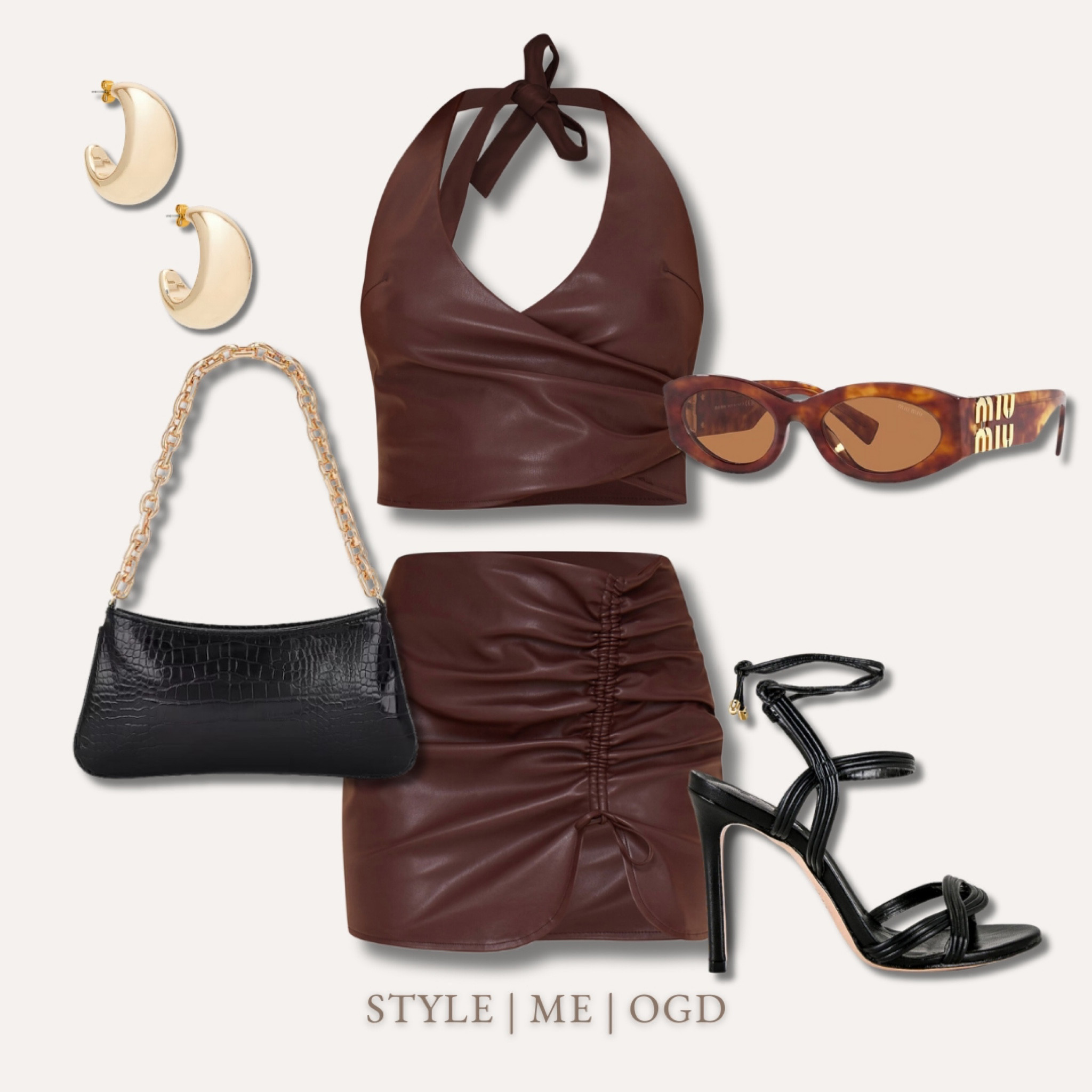 Leather skirt set girls night outfit. Evening outfit. Dinner party outfit 

#LTKFind #LTKstyletip #LTKshoecrush