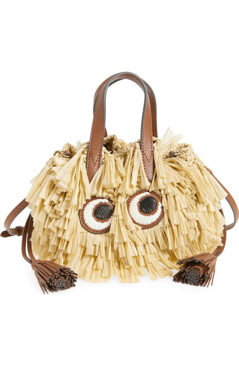 Small Eyes Raffia Drawstring Bucket Bag | Nordstrom